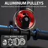 Mikolo Aluminum Pulleys for Gym Equipment 18/21PCS Power Rack Pulley Attachment, 90mm Aluminum Alloy Bearing Gym Pulley Wheel for Home Gym(Red)