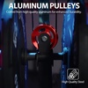 Mikolo Aluminum Pulleys for Gym Equipment 18/21PCS Power Rack Pulley Attachment, 90mm Aluminum Alloy Bearing Gym Pulley Wheel for Home Gym(Red)