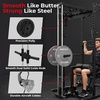 Mikolo F4 2.0 Power Cage with Dual-Track Smooth Pulley System, 1200LBS Power Rack with Leg Hold-Down for Heavy LAT Pulldowns(Black)