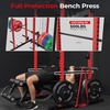 Mikolo F4 2.0 Power Cage with Dual-Track Smooth Pulley System, 1200LBS Power Rack with Leg Hold-Down for Heavy LAT Pulldowns(Red)