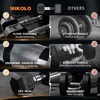 Mikolo Smith Machine with Weight Stack, Power Cage Home Gym System with LAT Pulldown & Cable Crossover, Multi-Functional Trainer with Dual Pulley System, Includes 10+ Free Attachments(Package with Bench & 450lb Dumbbell Set)