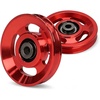 Mikolo Aluminum Pulleys for Gym Equipment 18/21PCS Power Rack Pulley Attachment, 90mm Aluminum Alloy Bearing Gym Pulley Wheel for Home Gym(Red)